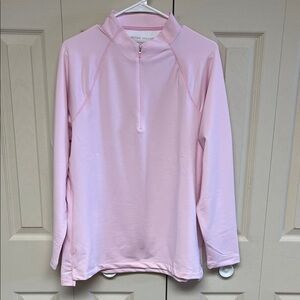 Peter Millar Light Pink Quarter-Zip Pullover